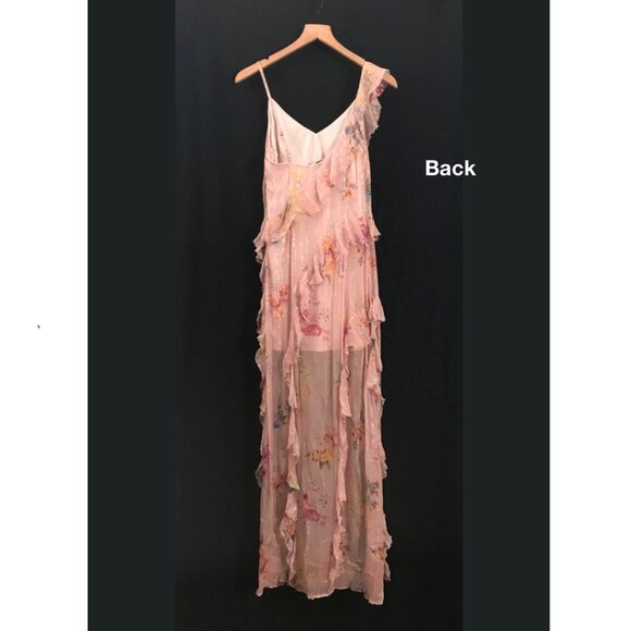BHLDN Anthropologie Rae Asymmetric Ruffle Maxi Dress Sample - Size 6 - NWOT - Picture 7 of 9
